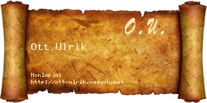 Ott Ulrik névjegykártya